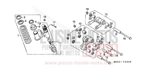 COUSSIN ARRIERE NX650V de 1997
